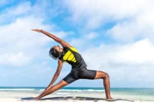 man stretches and exercises during 2019 drug addiction resolution