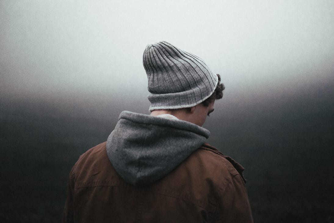 man wary of stigma around addiction turns his back