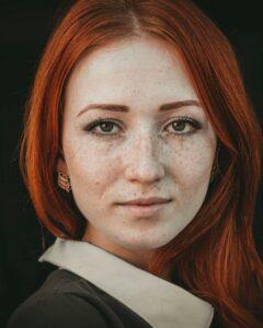 red haired woman portrait