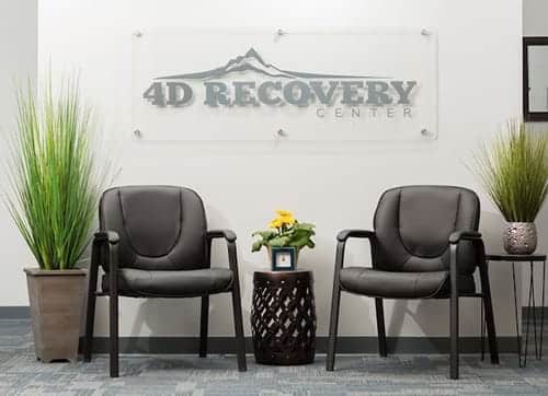 4d recovery entry sign with chairs at granite recovery centers outpatient rehab center